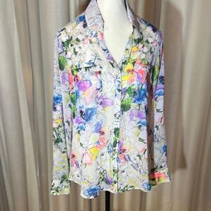 Express Multicolor Floral Shirt